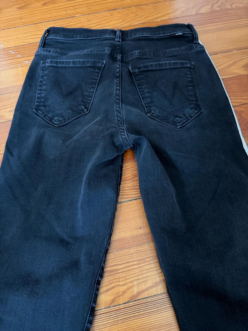 MOTHER Denim THE INSIDER CROP STEP FRAY Kick Flare Jeans-Guilty Racer-Size 25 - Picture 3 of 11